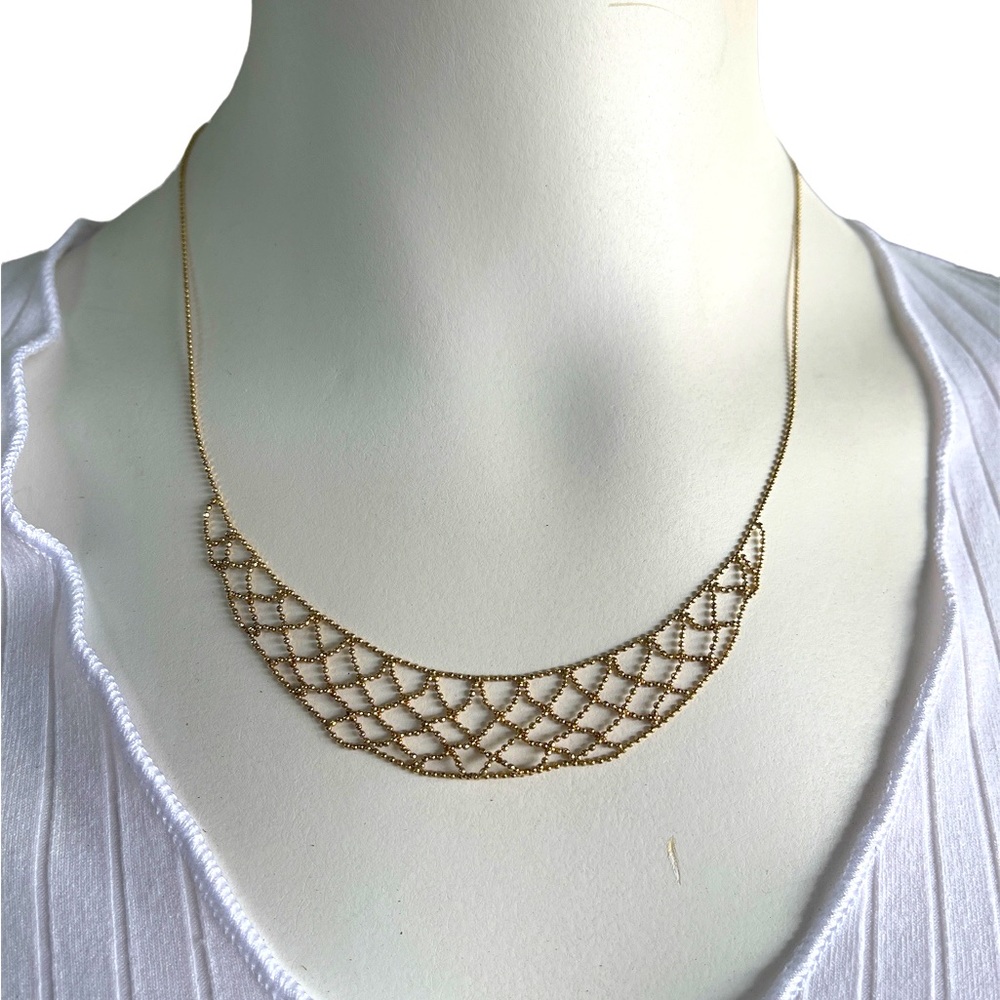 Beautiful Kay Jewelers Yellow Gold 10k Mesh Front Design Necklace